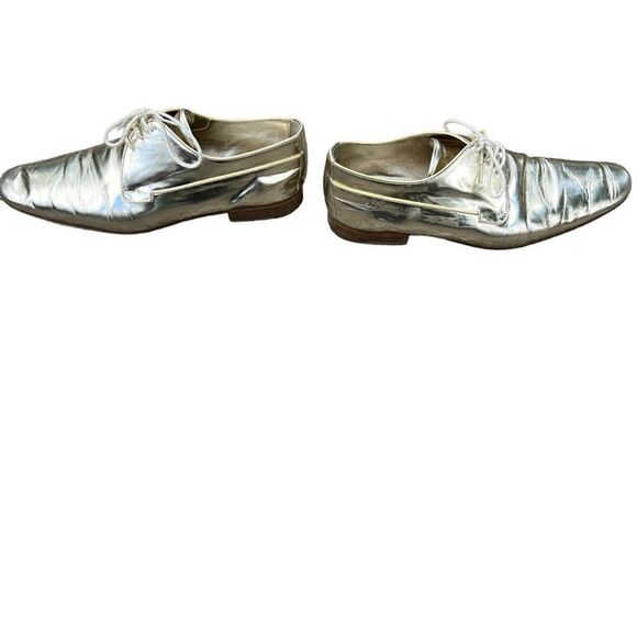 LOUIS VUITTON Men’s Gold Lace Up Derby Shoe Size 9 - Picture 4 of 10